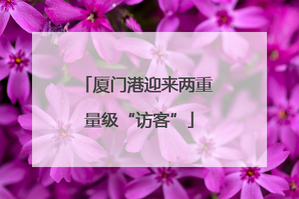 厦门港迎来两重量级“访客”