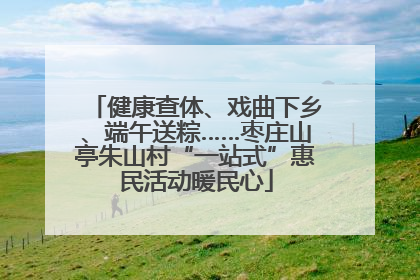 健康查体、戏曲下乡、端午送粽……枣庄山亭朱山村“一站式”惠民活动暖民心