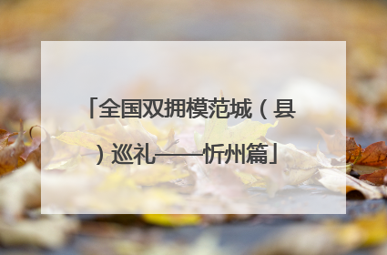 全国双拥模范城（县）巡礼——忻州篇