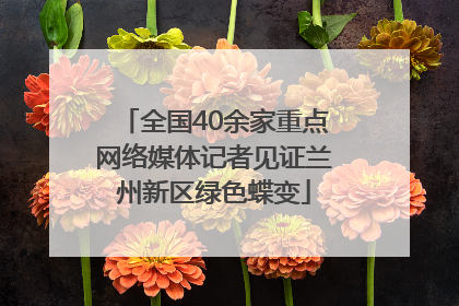 全国40余家重点网络媒体记者见证兰州新区绿色蝶变