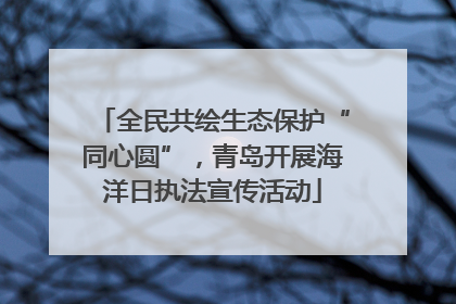 全民共绘生态保护“同心圆”，青岛开展海洋日执法宣传活动