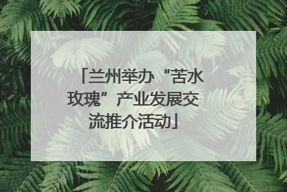 兰州举办“苦水玫瑰”产业发展交流推介活动