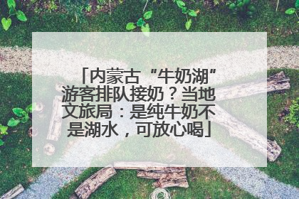 内蒙古“牛奶湖”游客排队接奶？当地文旅局：是纯牛奶不是湖水，可放心喝