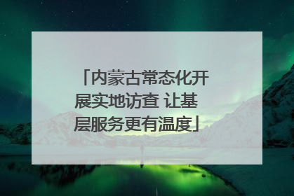 内蒙古常态化开展实地访查 让基层服务更有温度