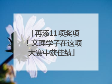 再添11项奖项！文理学子在这项大赛中获佳绩