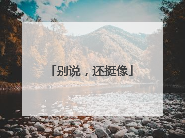 别说，还挺像