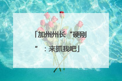 加州州长“硬刚”：来抓我吧