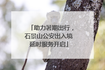 助力暑期出行，石景山公安出入境延时服务开启
