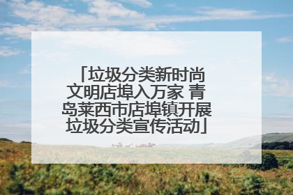 垃圾分类新时尚 文明店埠入万家 青岛莱西市店埠镇开展垃圾分类宣传活动
