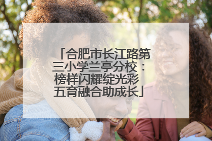 合肥市长江路第三小学兰亭分校：榜样闪耀绽光彩 五育融合助成长