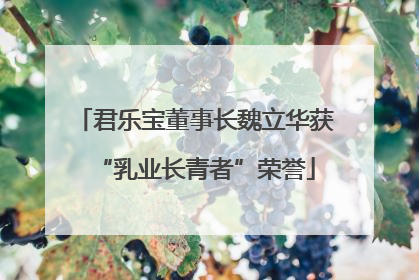 君乐宝董事长魏立华获“乳业长青者”荣誉