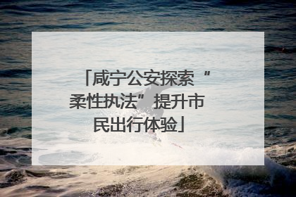 咸宁公安探索“柔性执法”提升市民出行体验