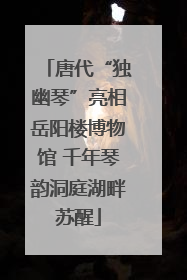 唐代“独幽琴”亮相岳阳楼博物馆 千年琴韵洞庭湖畔苏醒