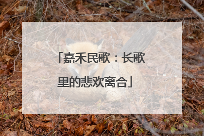 嘉禾民歌：长歌里的悲欢离合