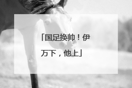 国足换帅！伊万下，他上
