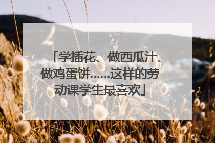 学插花、做西瓜汁、做鸡蛋饼……这样的劳动课学生最喜欢