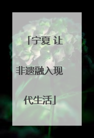 宁夏 让非遗融入现代生活