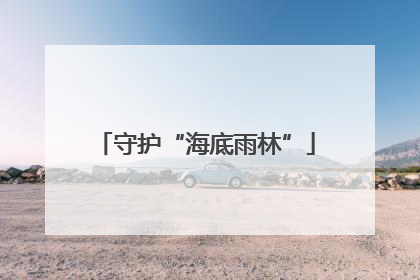 守护“海底雨林”