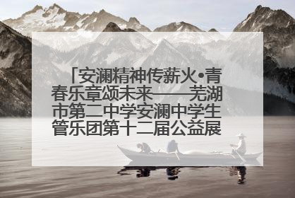 安澜精神传薪火•青春乐章颂未来——芜湖市第二中学安澜中学生管乐团第十二届公益展演圆满举行