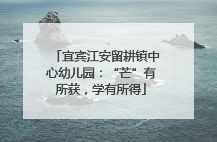 宜宾江安留耕镇中心幼儿园：“芒”有所获，学有所得
