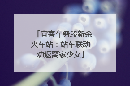 宜春车务段新余火车站：站车联动劝返离家少女