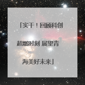 实干！回顾科创超燃时刻 展望青海美好未来