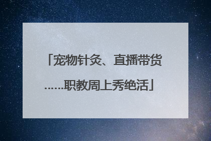 宠物针灸、直播带货……职教周上秀绝活