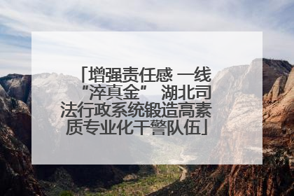 增强责任感 一线“淬真金” 湖北司法行政系统锻造高素质专业化干警队伍