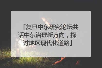 复旦中东研究论坛共话中东治理新方向，探讨地区现代化道路