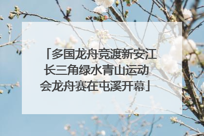 多国龙舟竞渡新安江 长三角绿水青山运动会龙舟赛在屯溪开幕