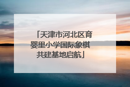 天津市河北区育婴里小学国际象棋共建基地启航