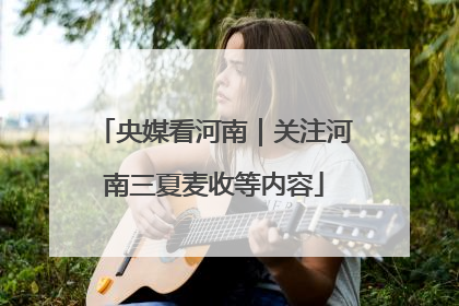 央媒看河南｜关注河南三夏麦收等内容