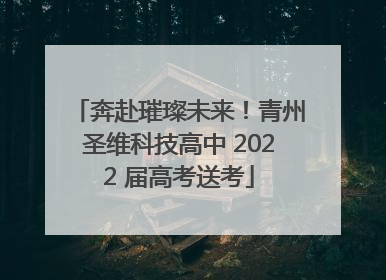 奔赴璀璨未来！青州圣维科技高中 2022 届高考送考