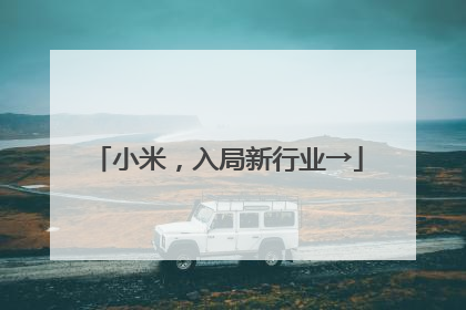 小米，入局新行业→
