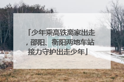 少年乘高铁离家出走，邵阳、衡阳两地车站接力守护出走少年