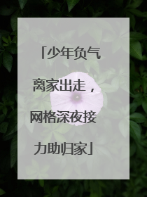 少年负气离家出走，网格深夜接力助归家