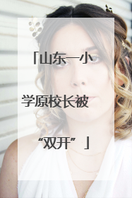 山东一小学原校长被“双开”