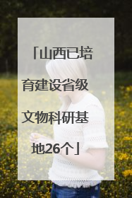 山西已培育建设省级文物科研基地26个