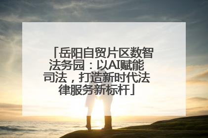 岳阳自贸片区数智法务园：以AI赋能司法，打造新时代法律服务新标杆
