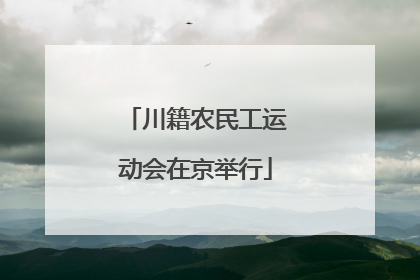 川籍农民工运动会在京举行