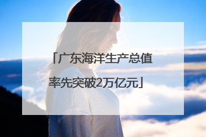 广东海洋生产总值率先突破2万亿元