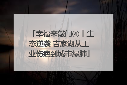 幸福来敲门④丨生态逆袭 吉家湖从工业伤疤到城市绿肺