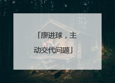 廖进球，主动交代问题