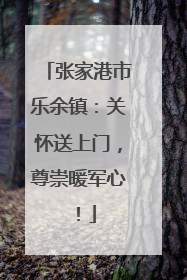张家港市乐余镇：关怀送上门，尊崇暖军心！