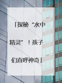 探秘“水中精灵”！孩子们直呼神奇