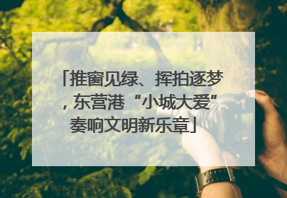 推窗见绿、挥拍逐梦，东营港“小城大爱”奏响文明新乐章