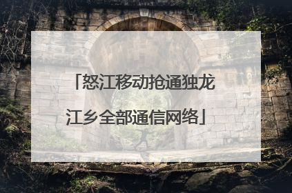 怒江移动抢通独龙江乡全部通信网络