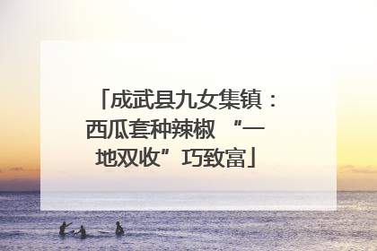 成武县九女集镇：西瓜套种辣椒 “一地双收”巧致富