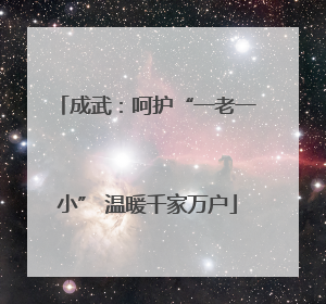 成武：呵护“一老一小” 温暖千家万户