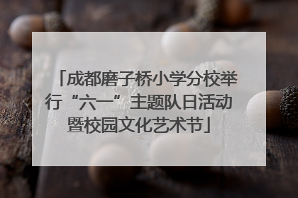 成都磨子桥小学分校举行“六一”主题队日活动暨校园文化艺术节